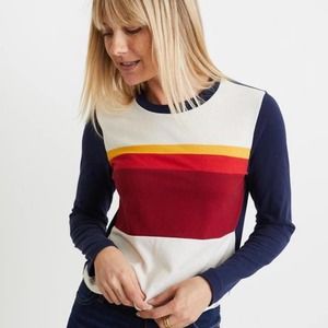 Marine Layer Re-Spun Madrid Long Sleeve Stripe Tee S
